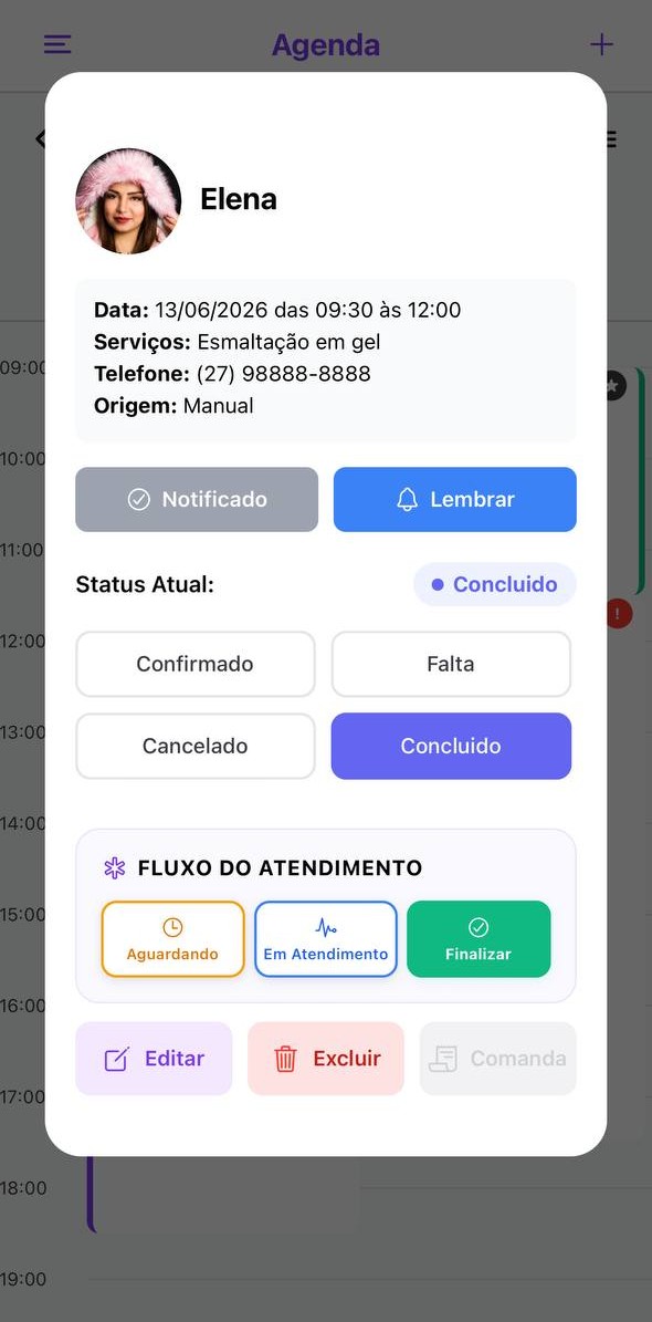 Detalhes do agendamento